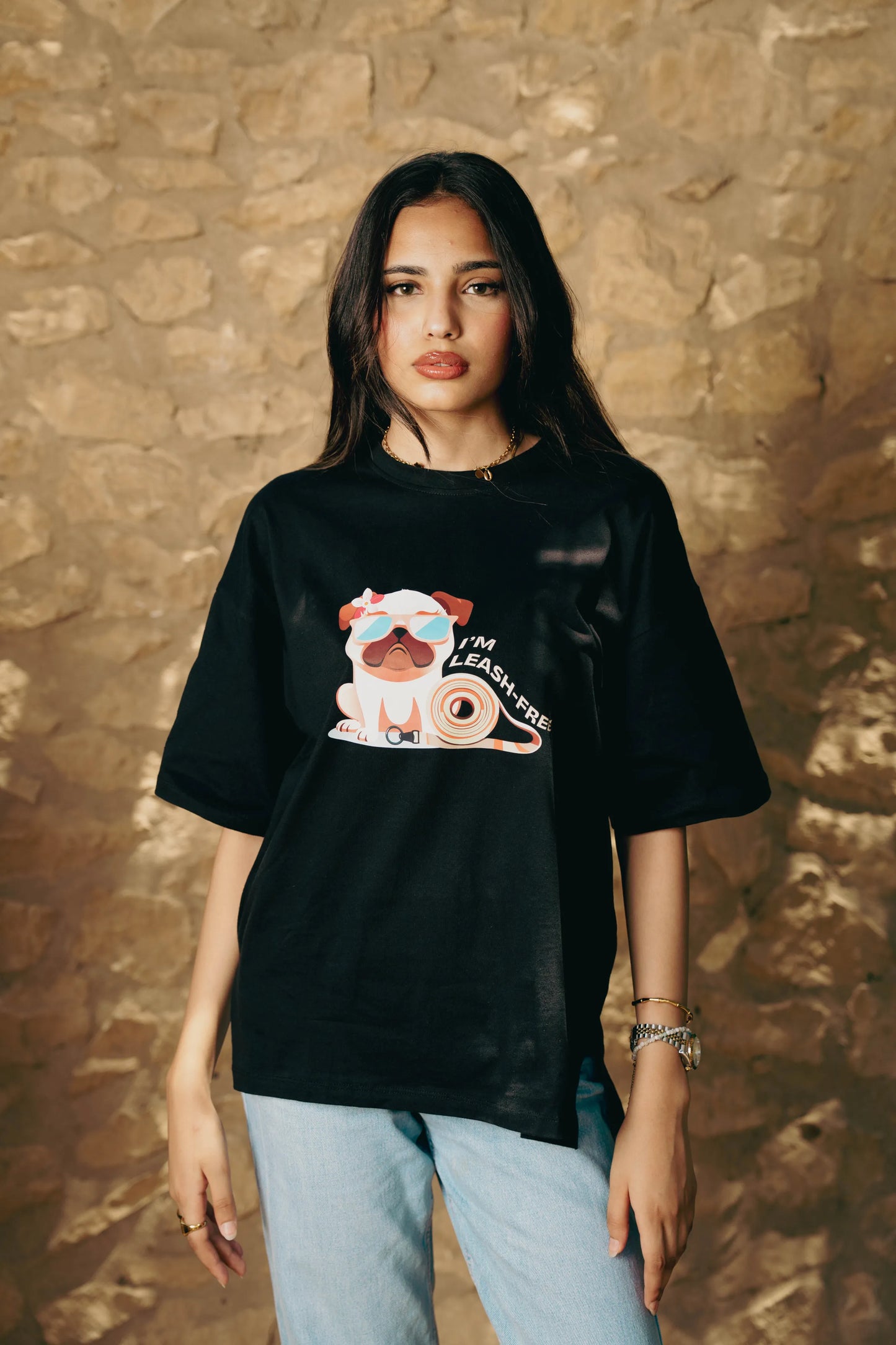 Leash Free Oversized Side-Slit