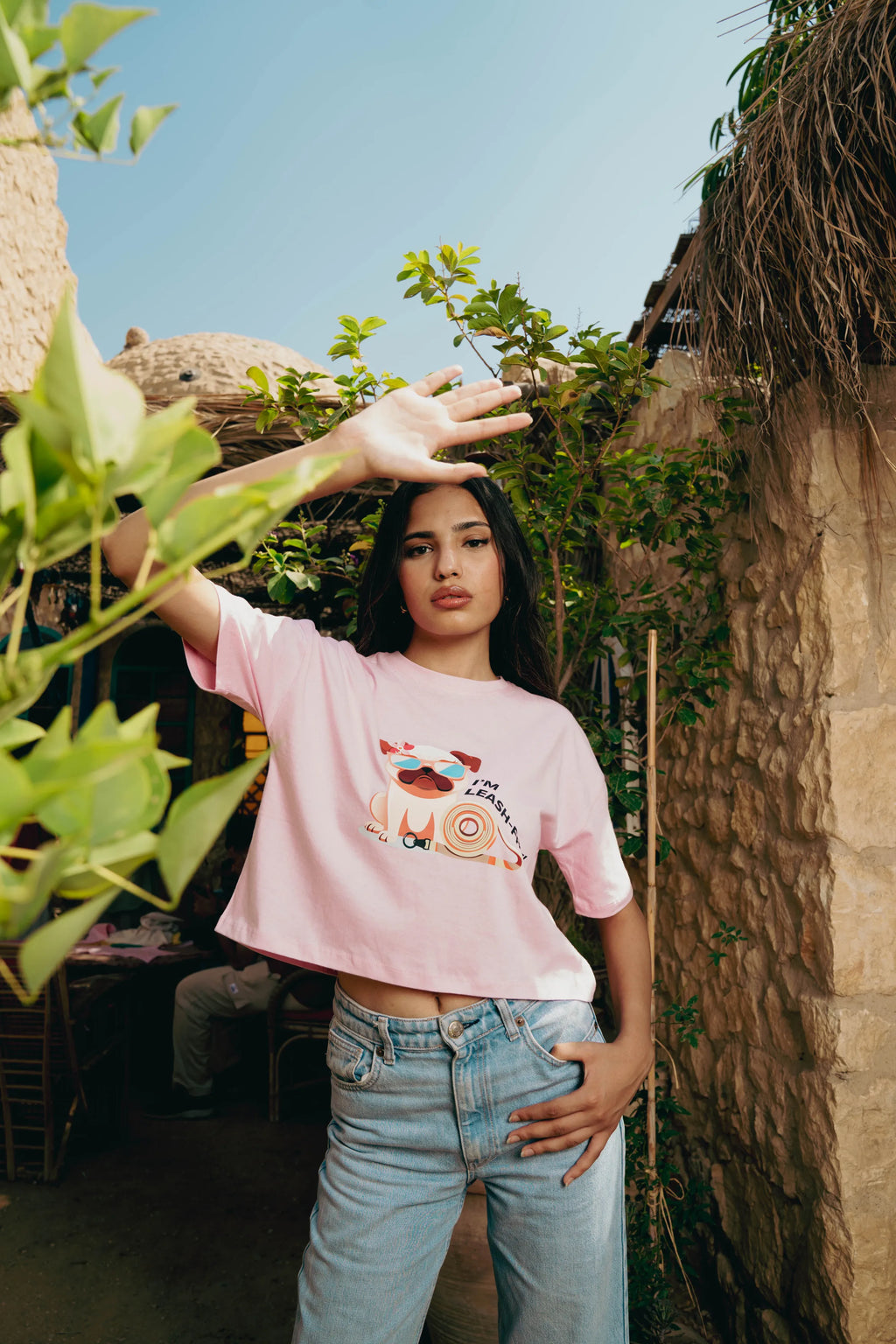 Leash Free Cropped Oversized (Large Print)