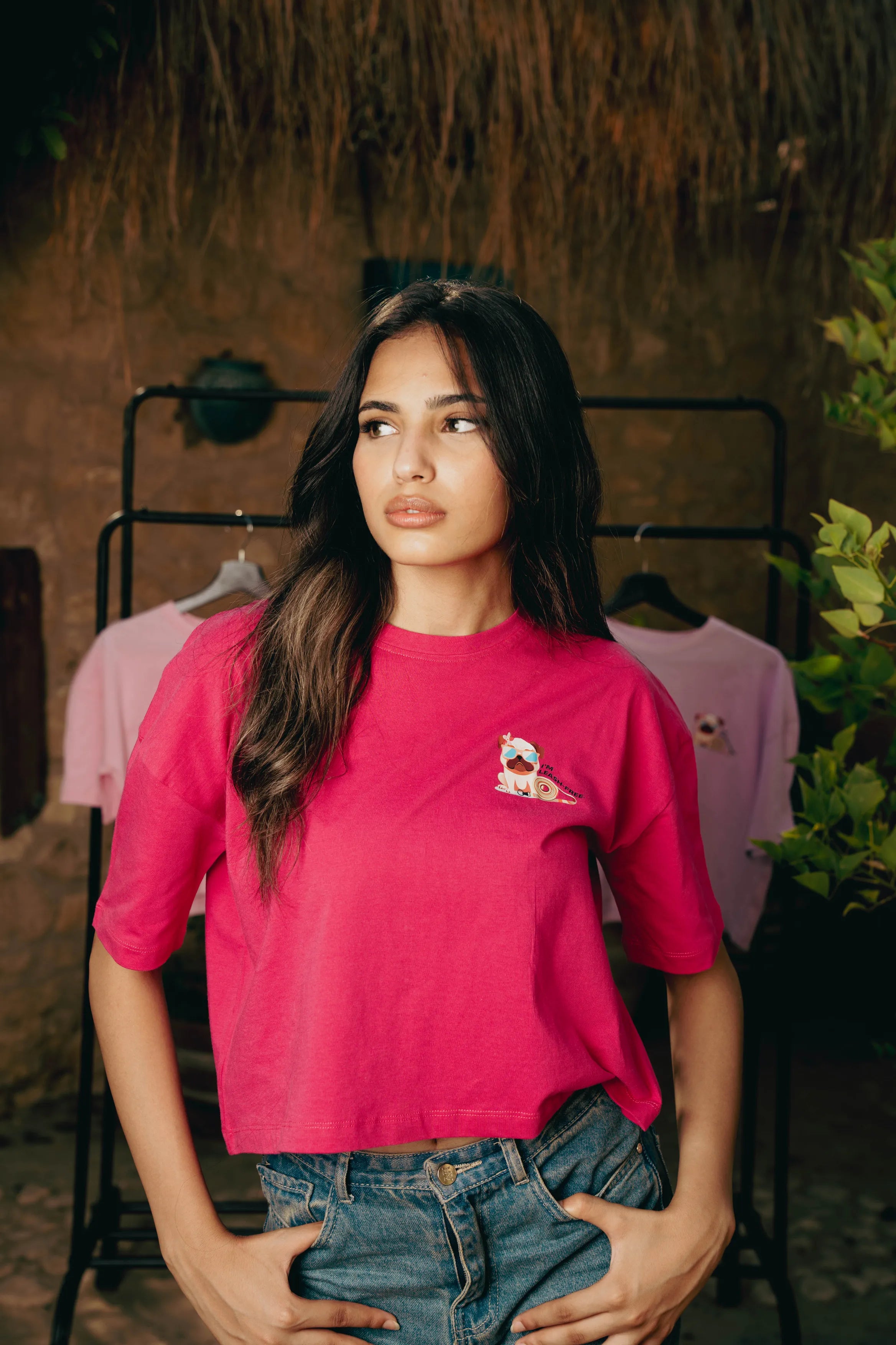 Leash Free Cropped Oversized (Small Print)