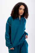 The “Metra Sweatshirt” - Petrol -UNISEX